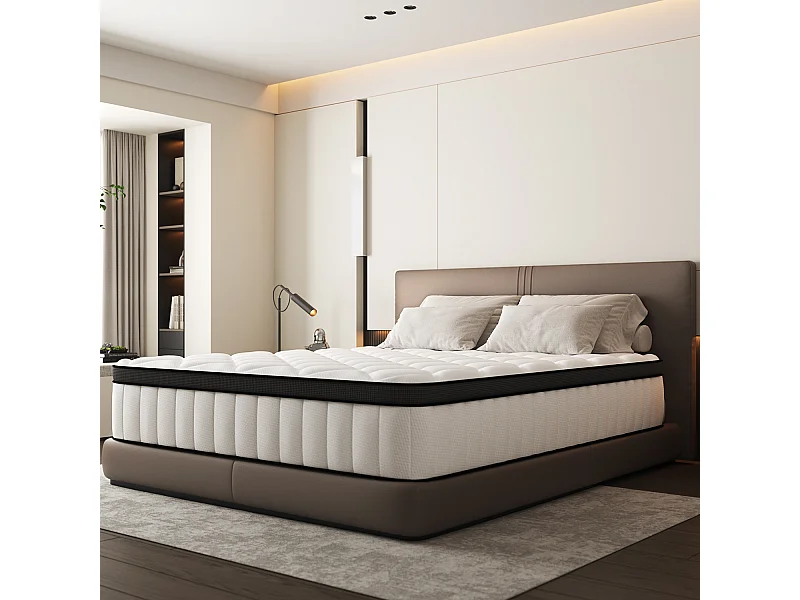 Matelas 90x200 - épaisseur 25cm - luxe matelas de lit d'adulte et d'enfant - matelas à mémoire de forme - 7 zones de confort mousse mémoire adaptative