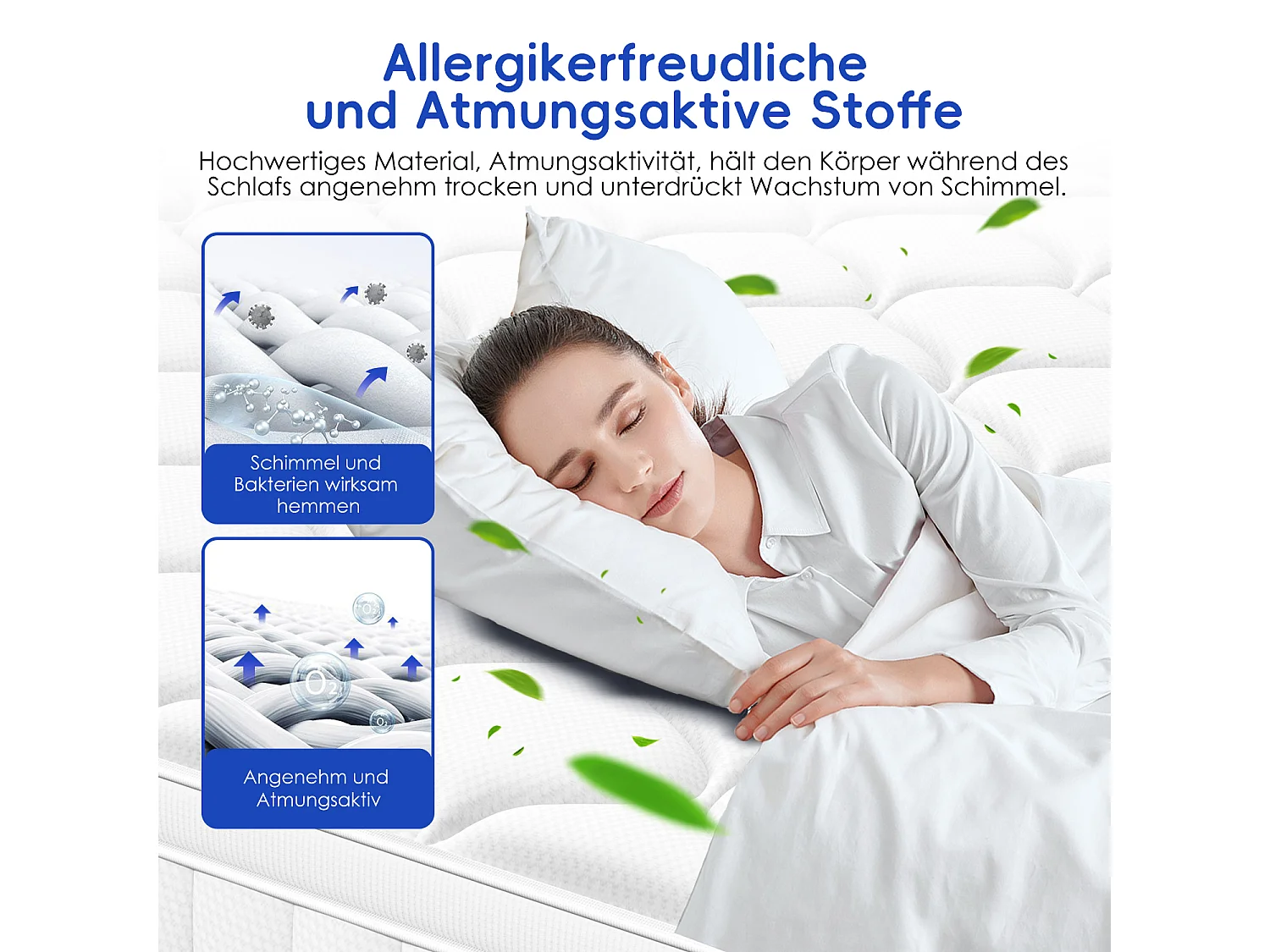 Matelas 90x200 cm, Matelas à Ressorts Ensachés Indépendant en Mousse à Mémoire de Forme 26cm d'Épaisseur pour Adultes et Enfants, Matelas 1 Personne Fermeté Moyenne