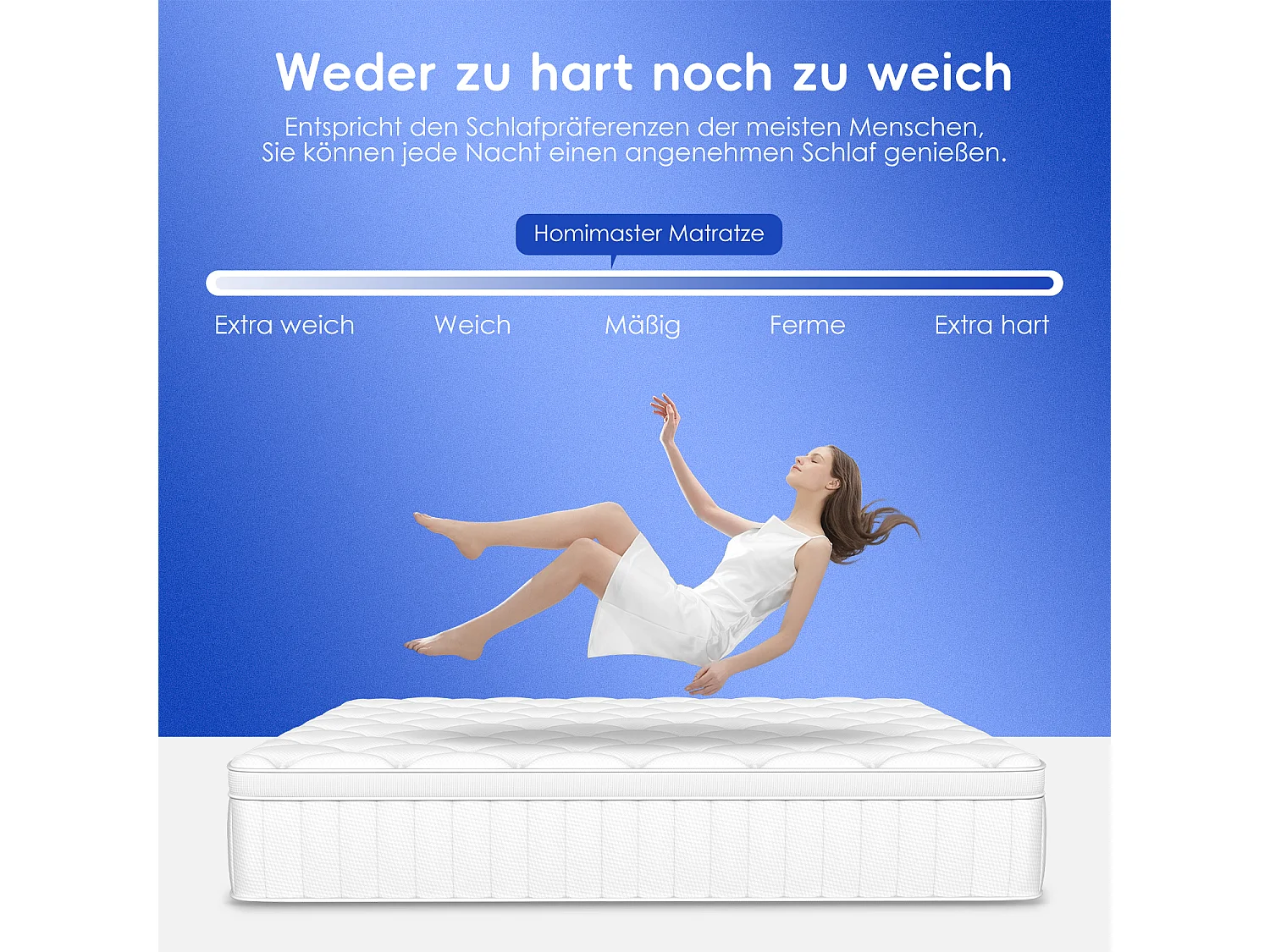 Matelas 140x200 cm – hauteur 25 cm 10 couches de confort matelas 2 places à ressorts ensachés h3 7 zones de soutien drap-housse en coton anti-acariens