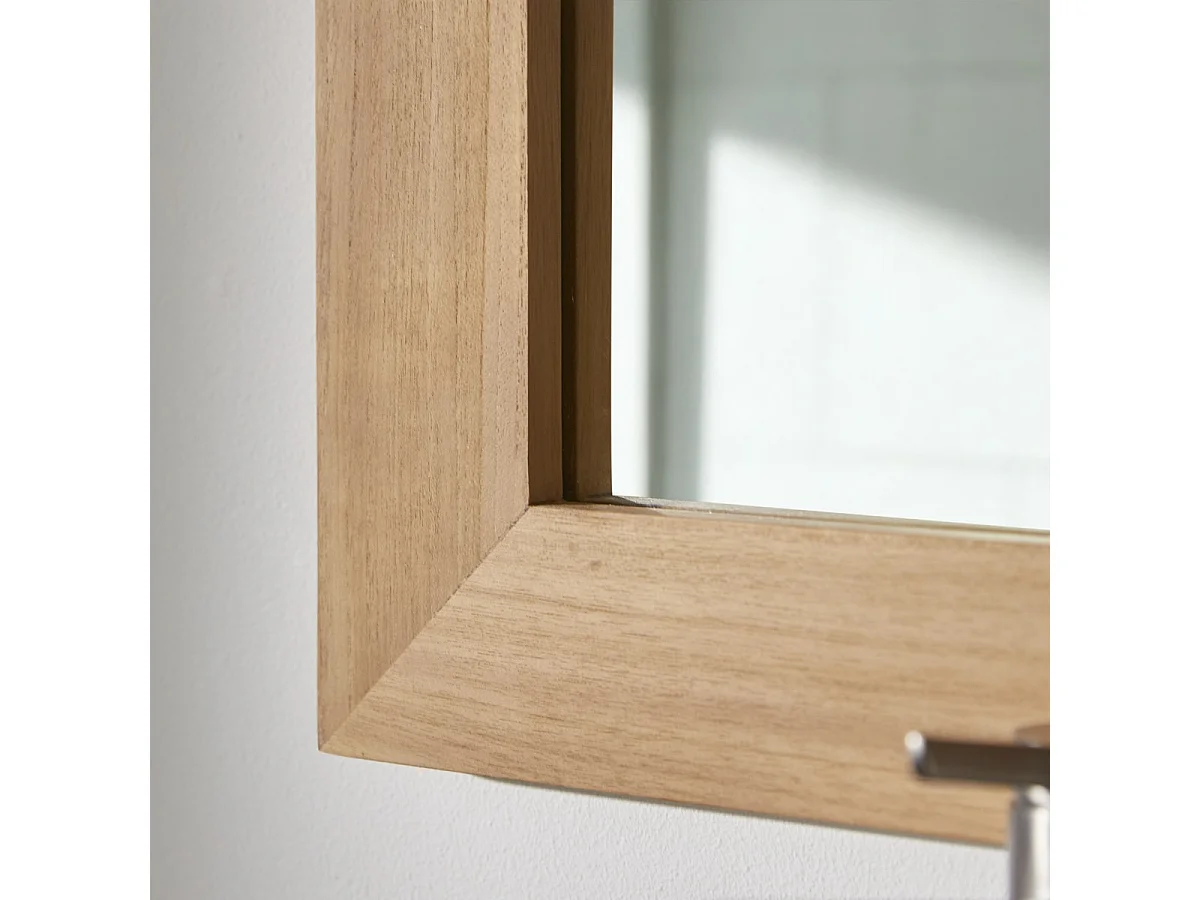 Spiegel Teak rechteckig 120 x 90 cm Wandspiegel Holz massiv neu Tikamoon