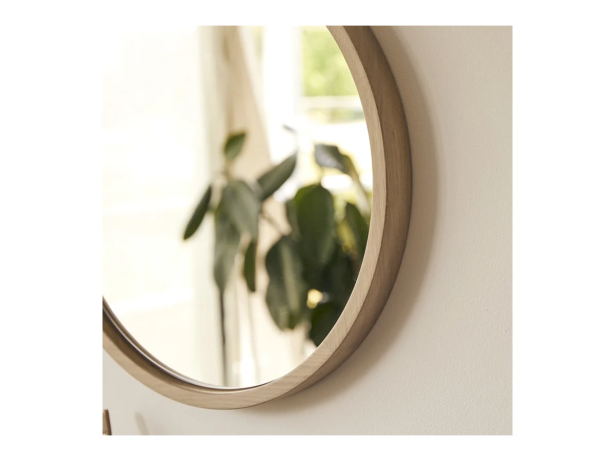 Specchio in legno massello di rovere 50x50 Fanie