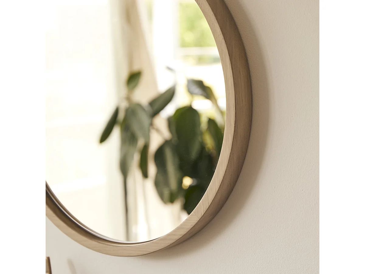 Specchio in legno massello di rovere 50x50 Fanie