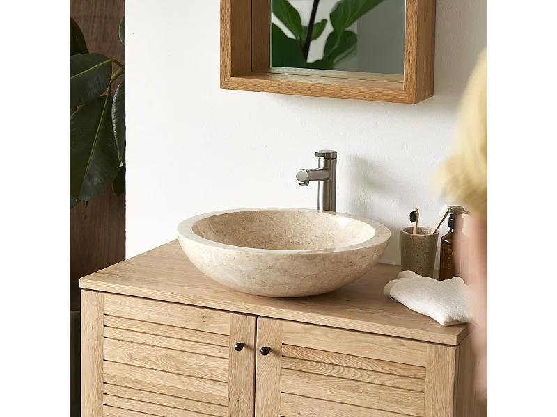 Vasque blanche en marbre Calypso Cream