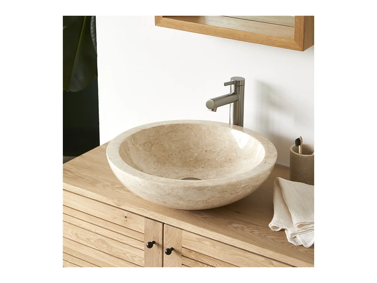 Waschbecken aus Marmor Calypso Cream