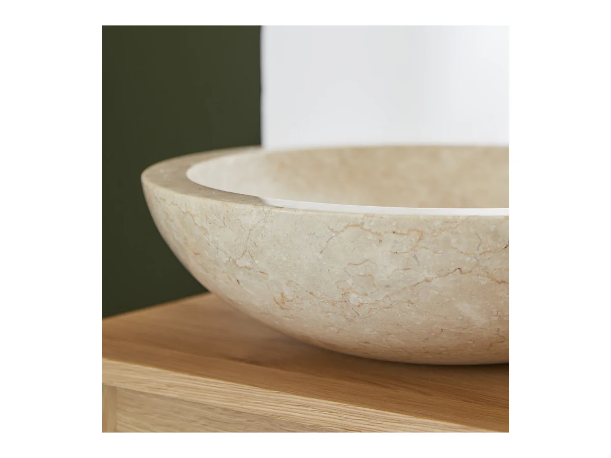 Waschbecken aus Marmor Calypso Cream