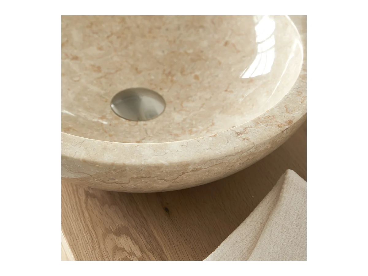 Waschbecken aus Marmor Calypso Cream