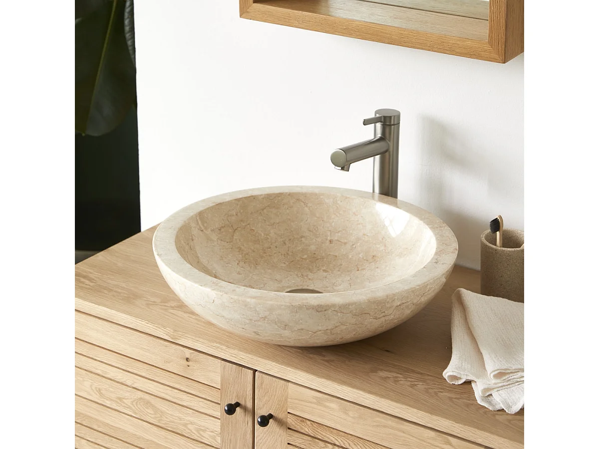 Waschbecken aus Marmor Calypso Cream