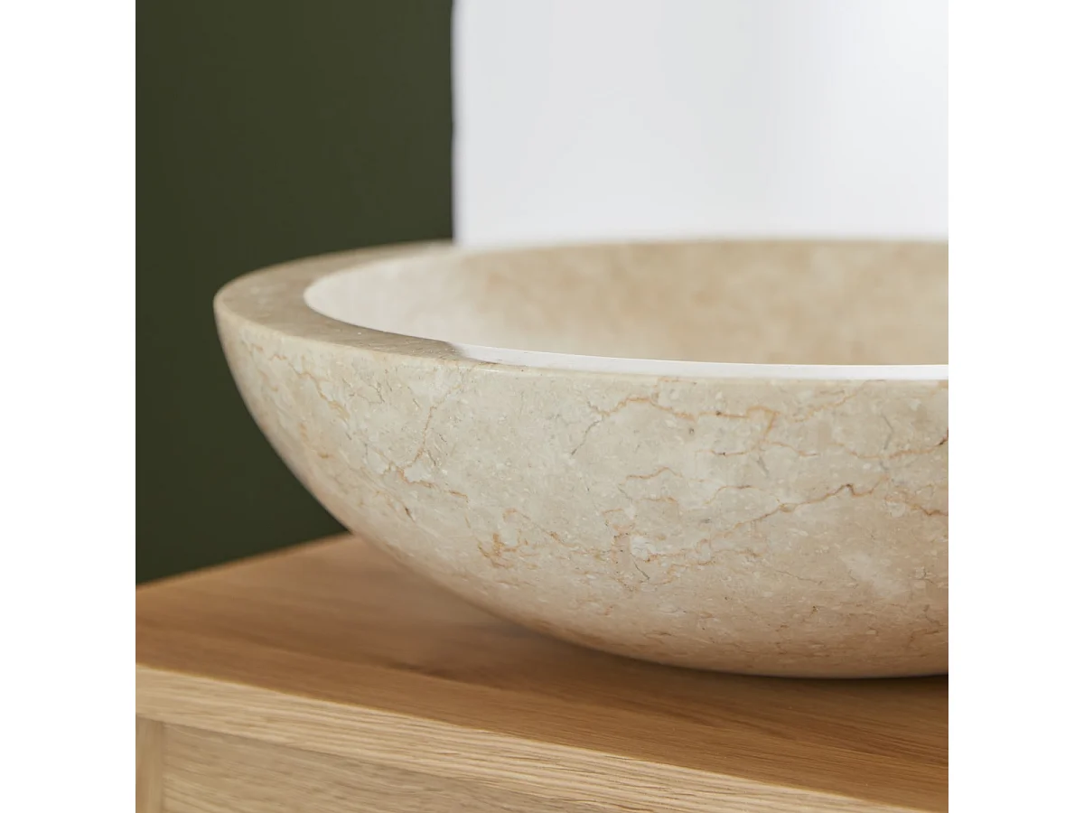 Waschbecken aus Marmor Calypso Cream