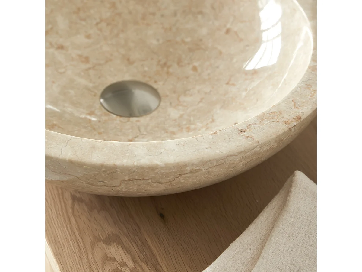 Waschbecken aus Marmor Calypso Cream