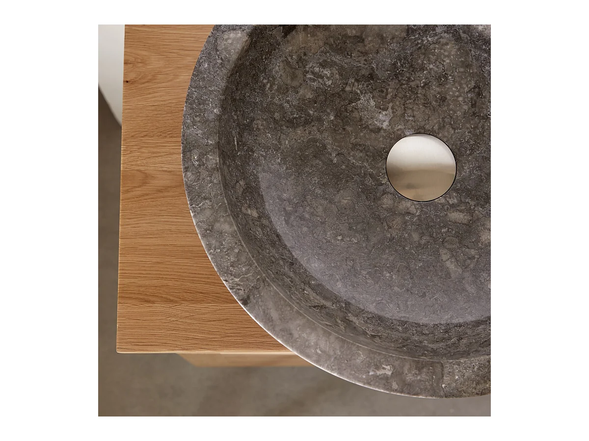 Waschbecken aus grauem Marmor Calypso grey