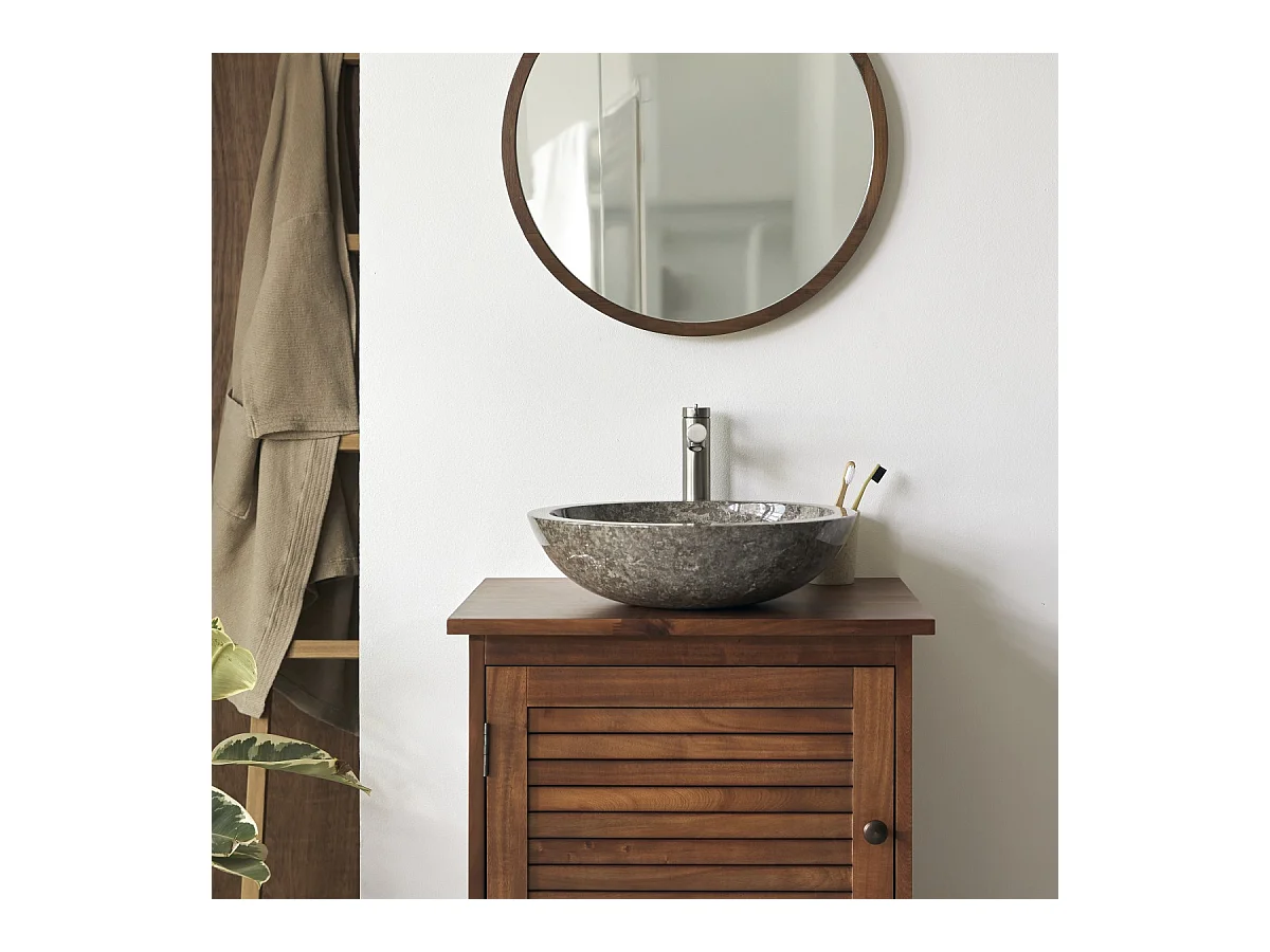 Lavabo grigio in marmo Calypso Grey