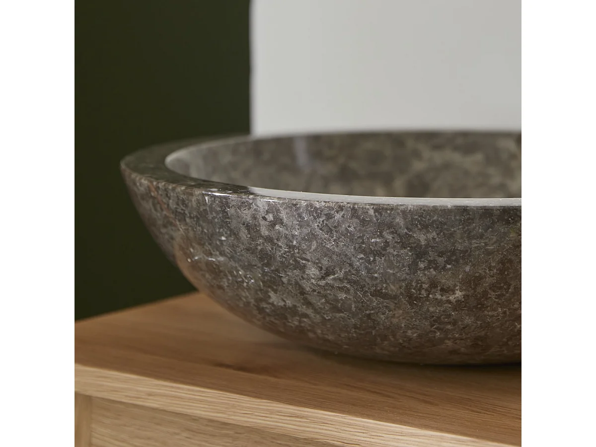 Lavabo grigio in marmo Calypso Grey