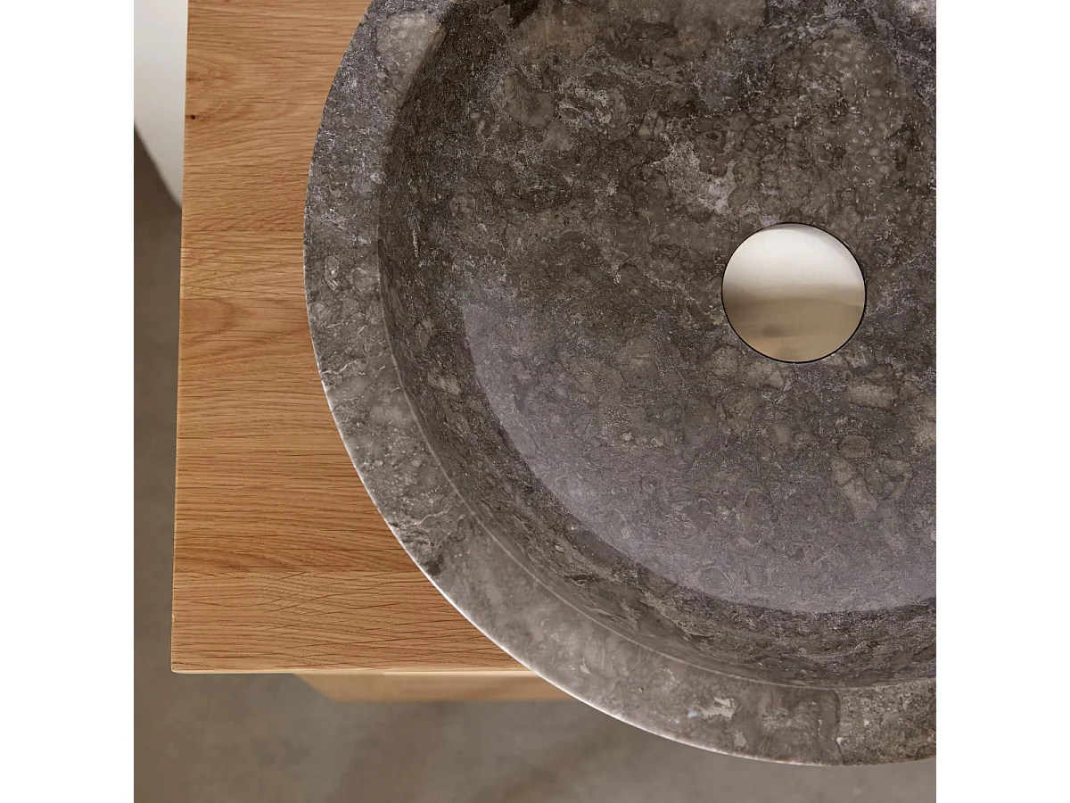 Lavabo grigio in marmo Calypso Grey