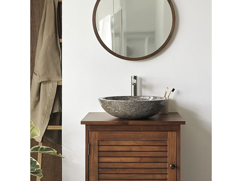 Waschbecken aus grauem Marmor Calypso grey