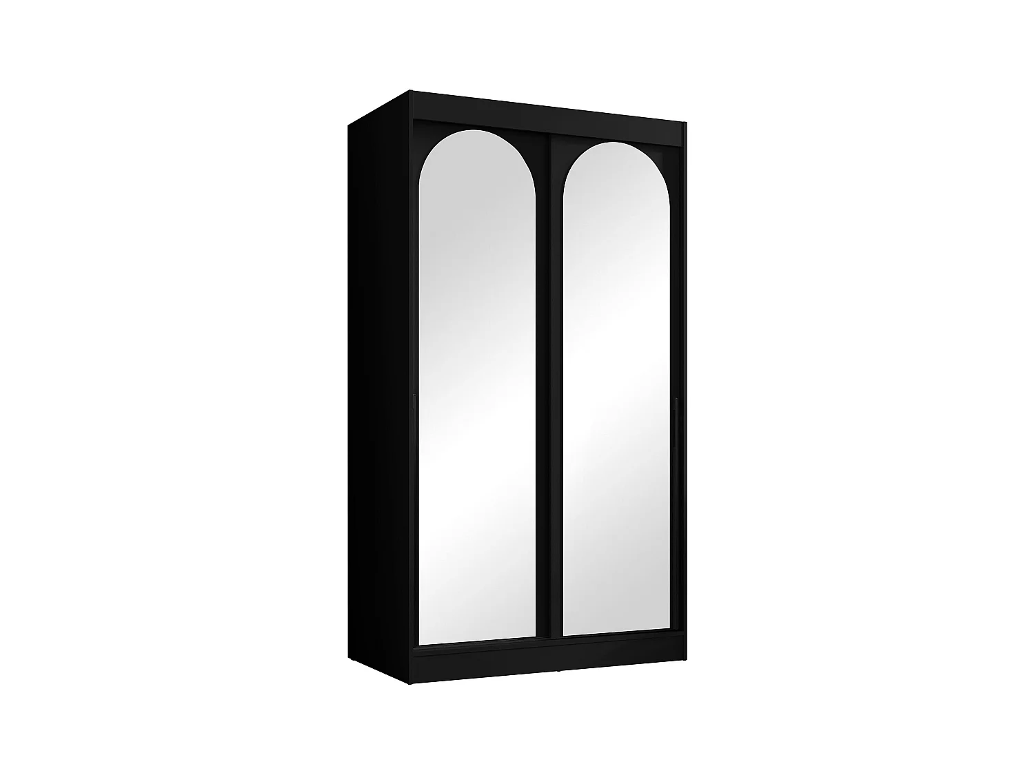 Armario Toledo 130, Negro, 216x120x65cm, Puertas de armario: Correderas