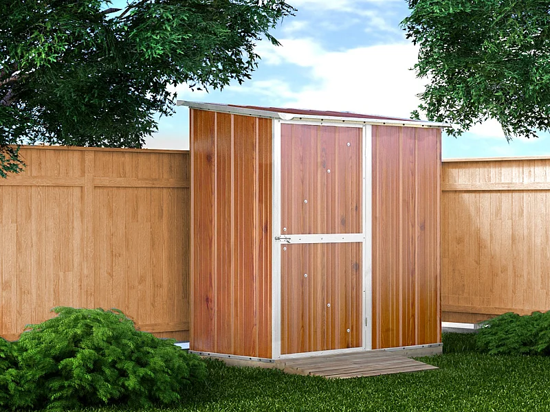 Casetta per esterno giardino box deposito attrezzi 174x100cm x h 182cm - 43kg - 1,74mq - FINITURA LEGNO