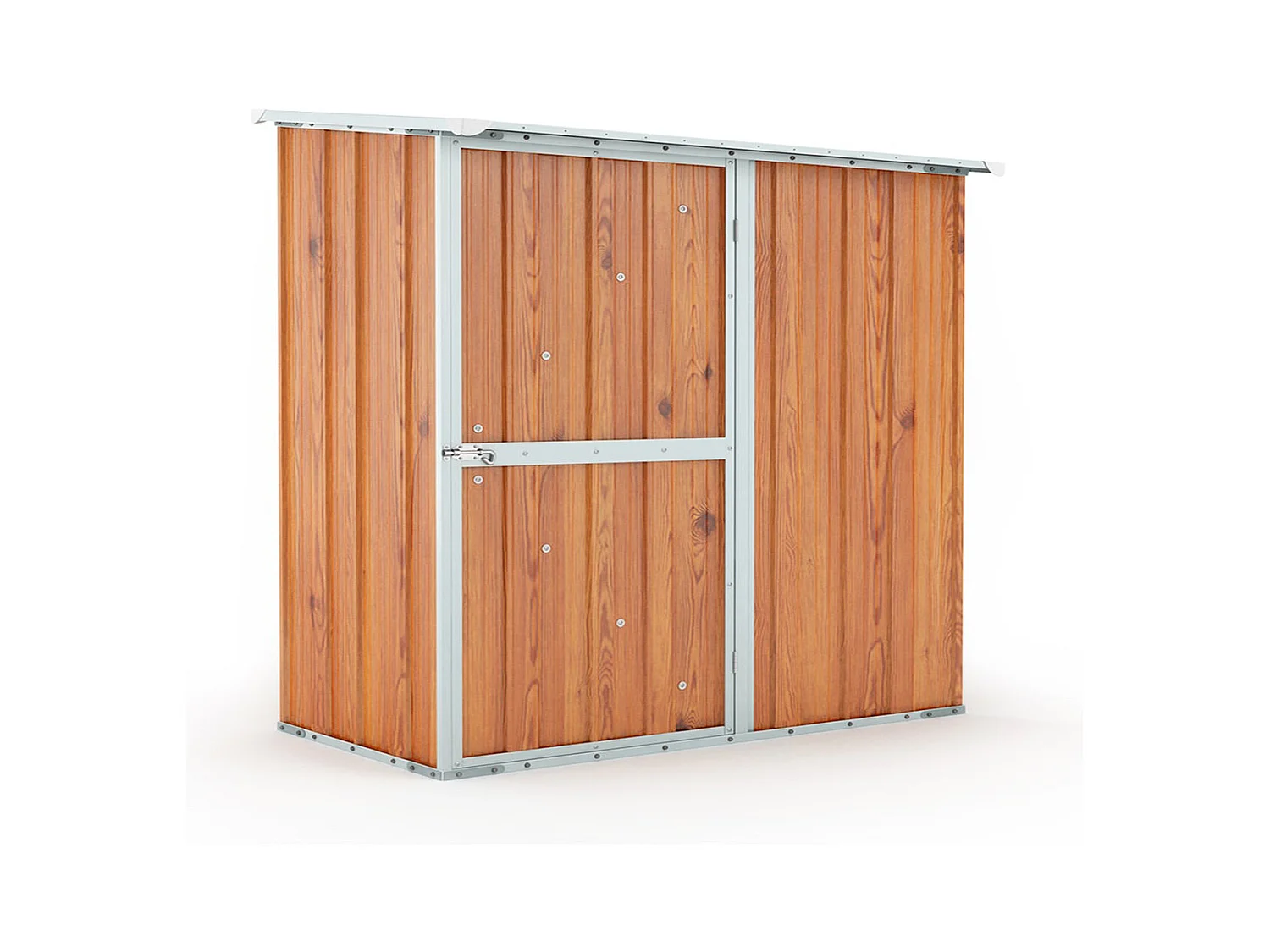 Casetta per esterno giardino box deposito attrezzi 174x100cm x h 182cm - 43kg - 1,74mq - FINITURA LEGNO