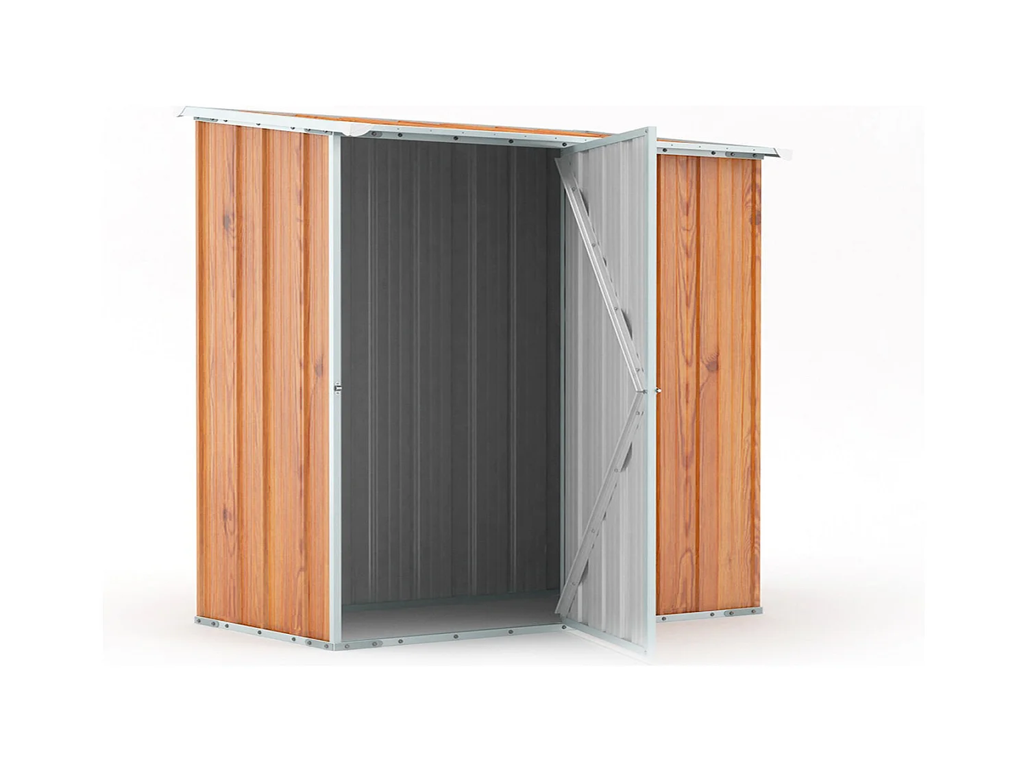 Casetta per esterno giardino box deposito attrezzi 174x100cm x h 182cm - 43kg - 1,74mq - FINITURA LEGNO