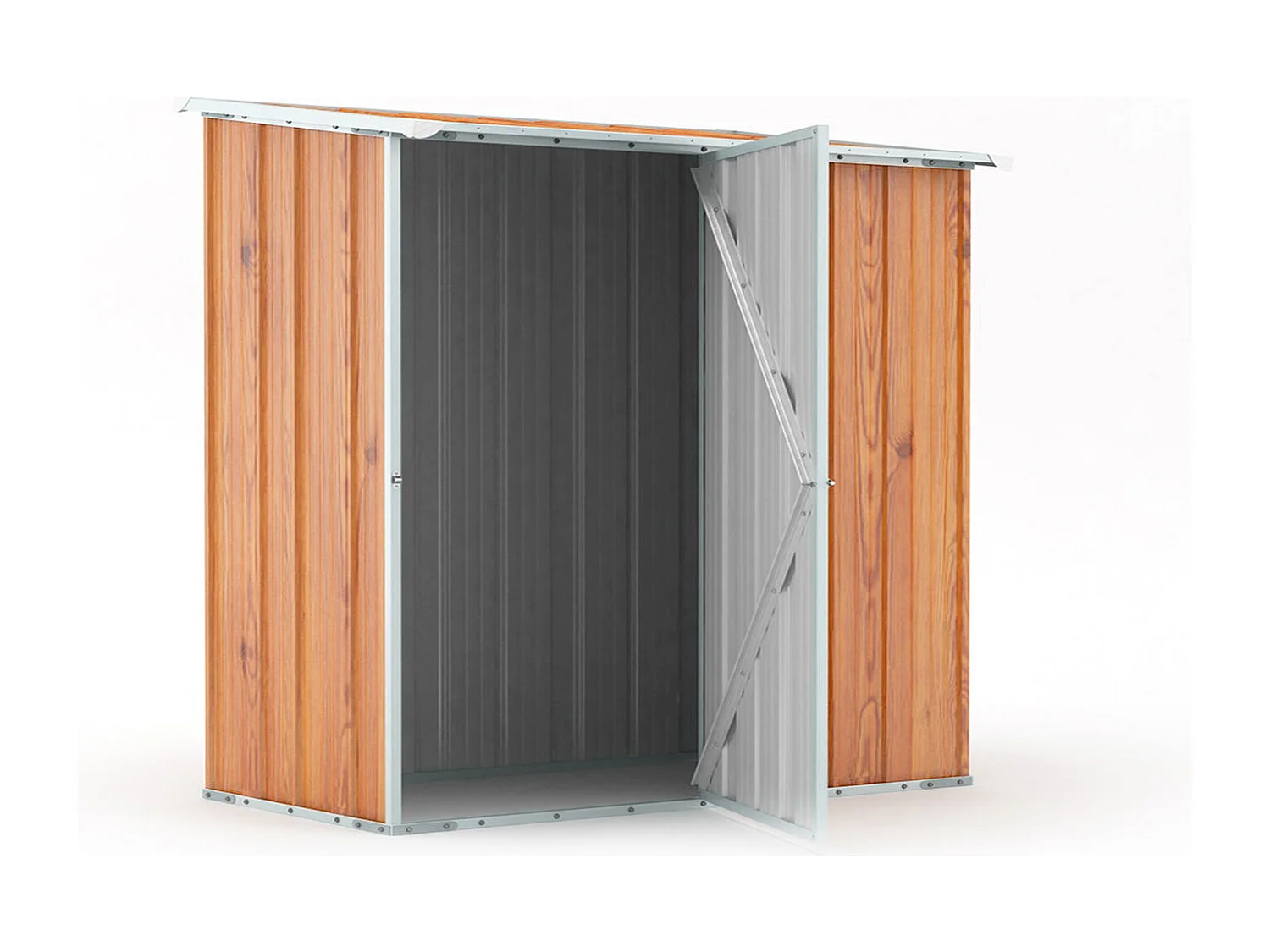 Casetta per esterno giardino box deposito attrezzi 174x100cm x h 182cm - 43kg - 1,74mq - FINITURA LEGNO