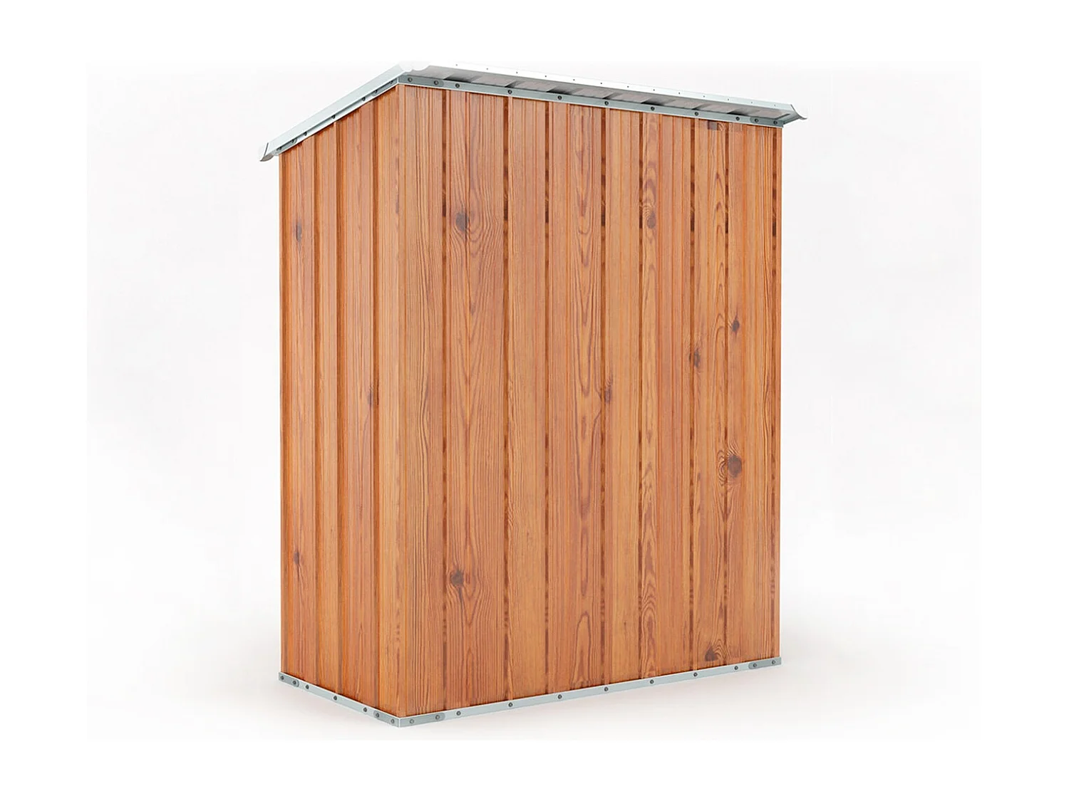 Casetta da giardino in lamiera di acciaio 155x100cm x h 192cm - 50kg - 1,55mq - FINITURA LEGNO