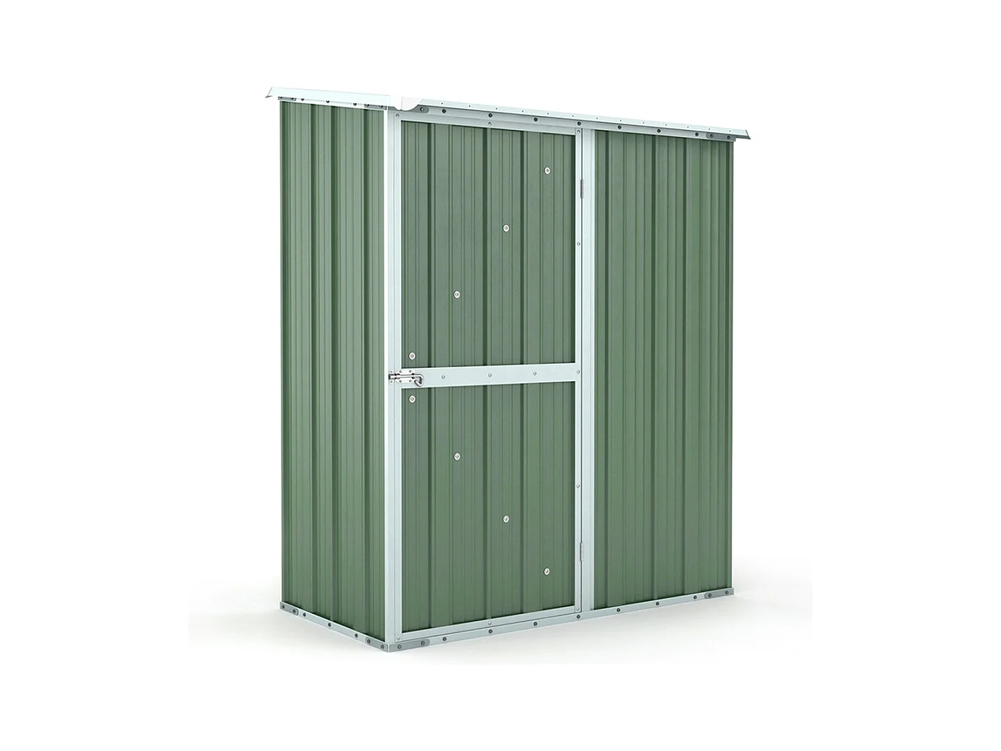 Casetta da giardino in lamiera di acciaio 155x100cm x h 192cm - 50kg - 1,55mq - VERDE