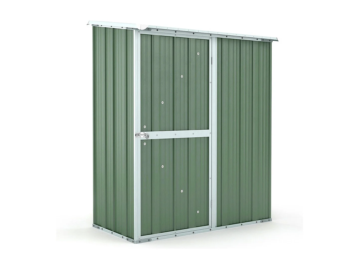 Casetta da giardino in lamiera di acciaio 155x100cm x h 192cm - 50kg - 1,55mq - VERDE