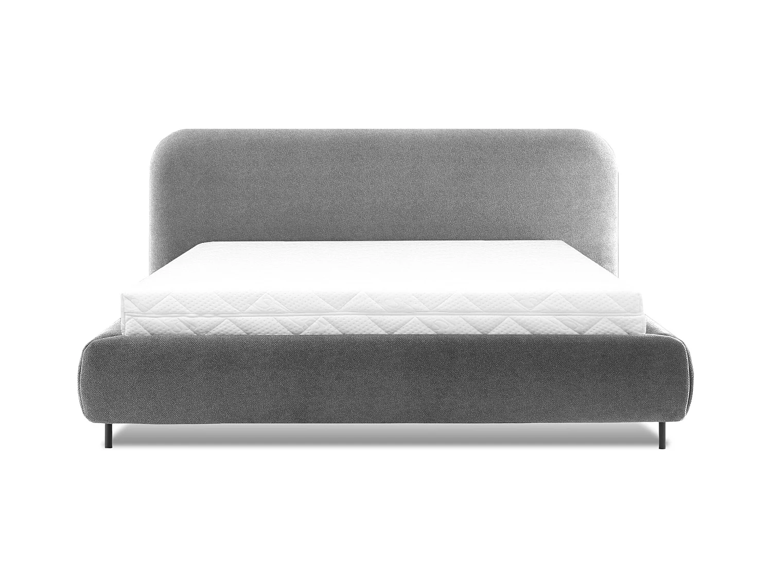 Booby prestige opbergbed – Modern fluweel en geoptimaliseerde opbergruimte-Kleur Donkergrijs-Slapen 140x200cm