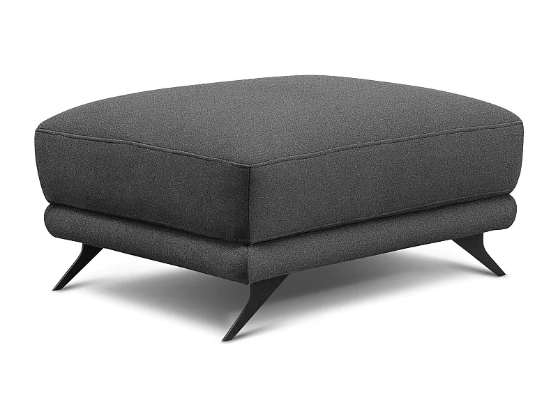 Pouf en tissu MAGY – Confort dans un style contemporain-Gris foncé