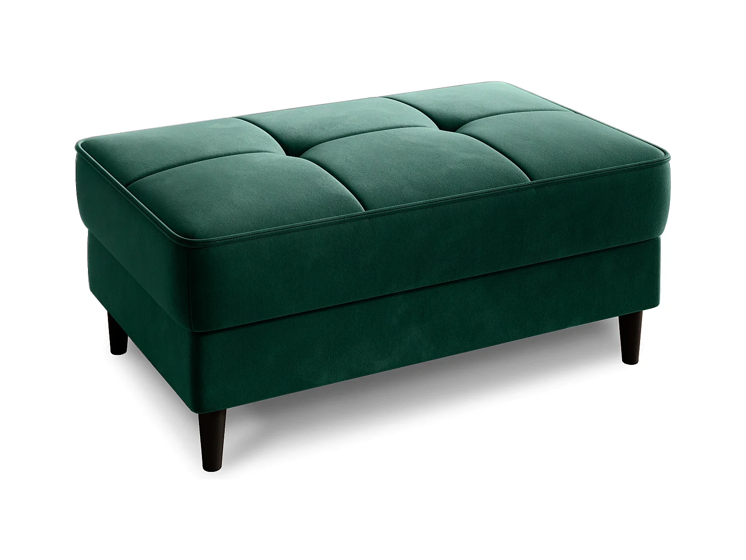 Pouf avec rangement en tissu BOZA-Vert