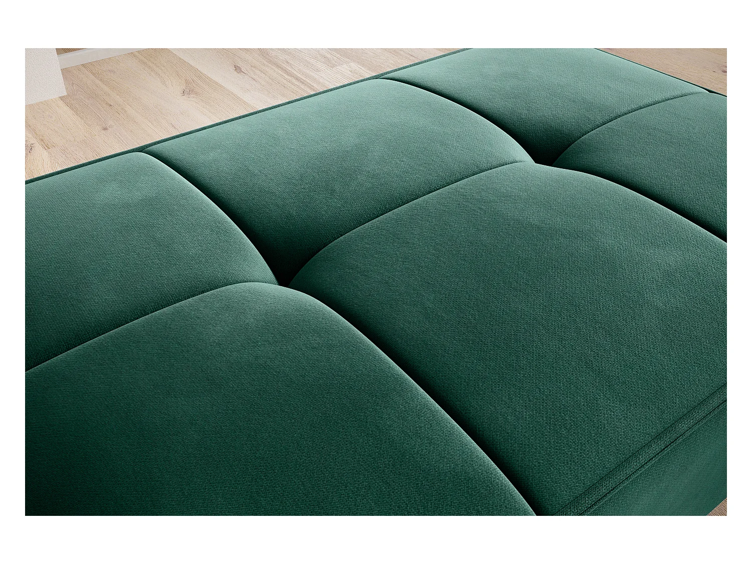 Pouf avec rangement en tissu BOZA-Vert