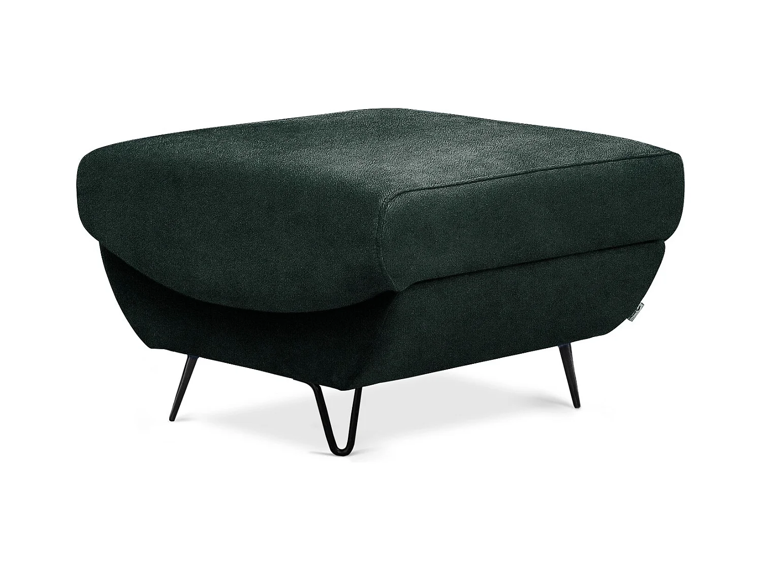 Pouf en tissu ZURIK – Élégance et praticité-Vert épinard