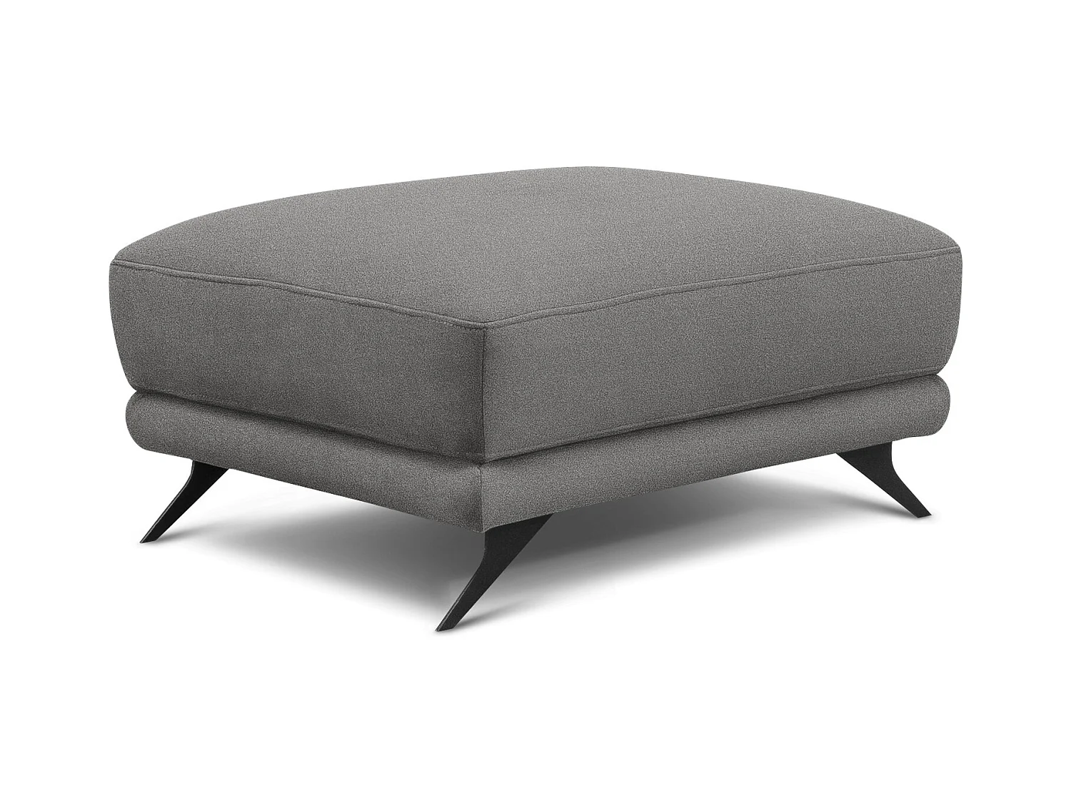 Pouf en tissu MAGY – Confort dans un style contemporain-Gris souris