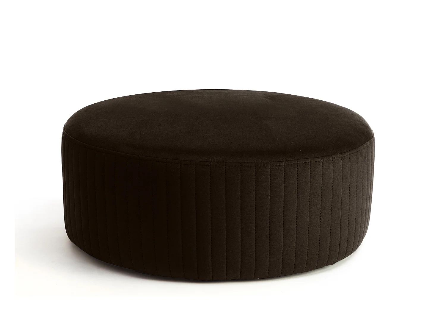KARA ronde fluwelen poef – Absoluut comfort-Kleur Bruin