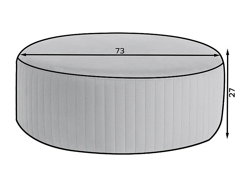 Pouf rond en velours KARA – Confort absolu-Marron