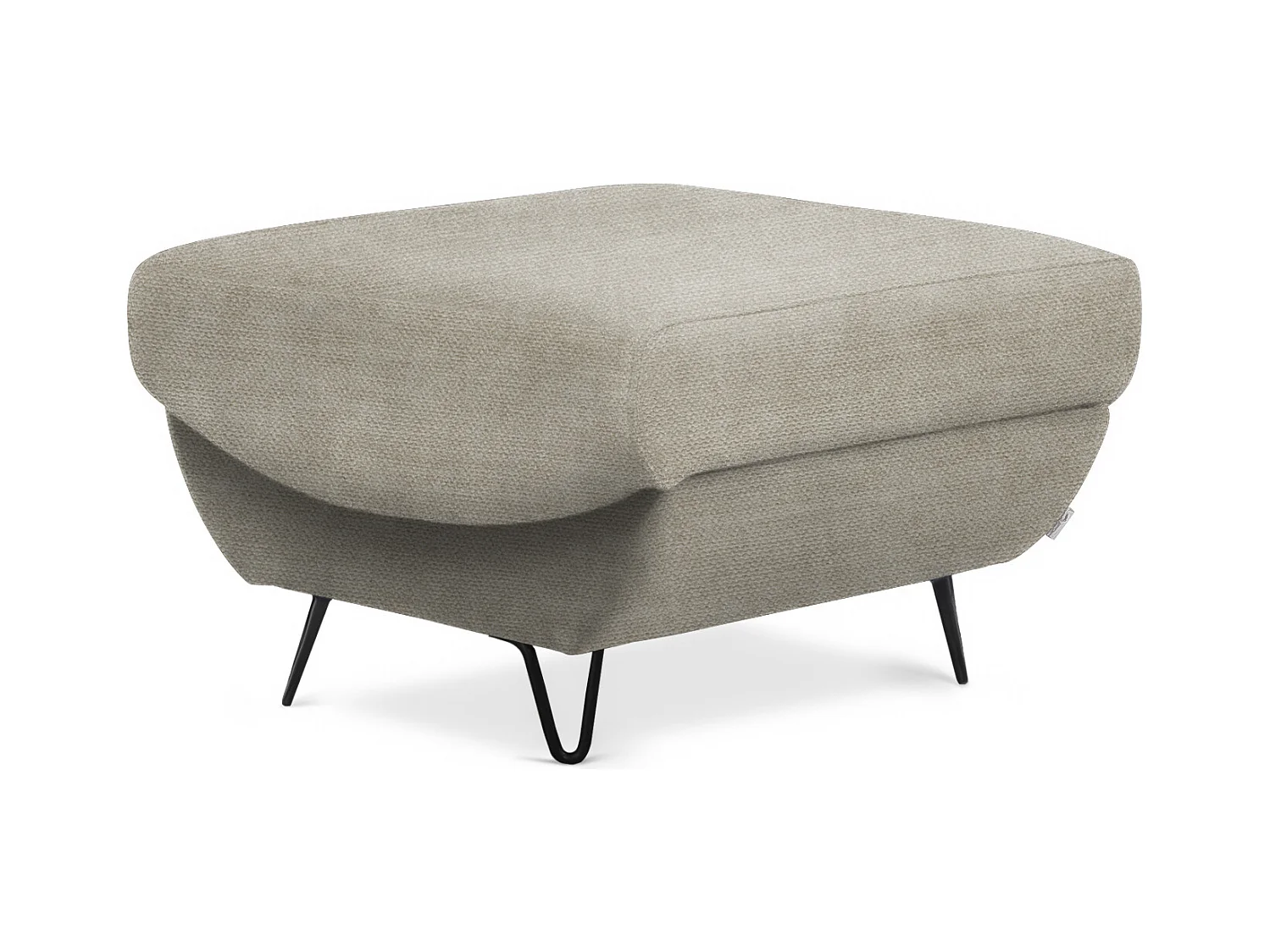Pouf en tissu ZURIK – Élégance et praticité-Beige