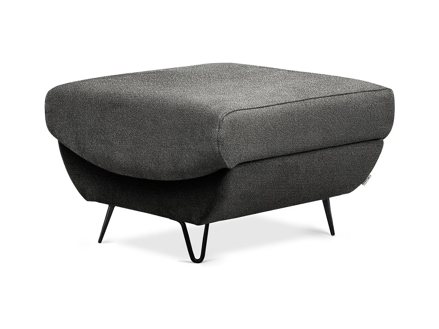 ZURIK stoffen poef – Elegantie en functionaliteit-Kleur Donkergrijs