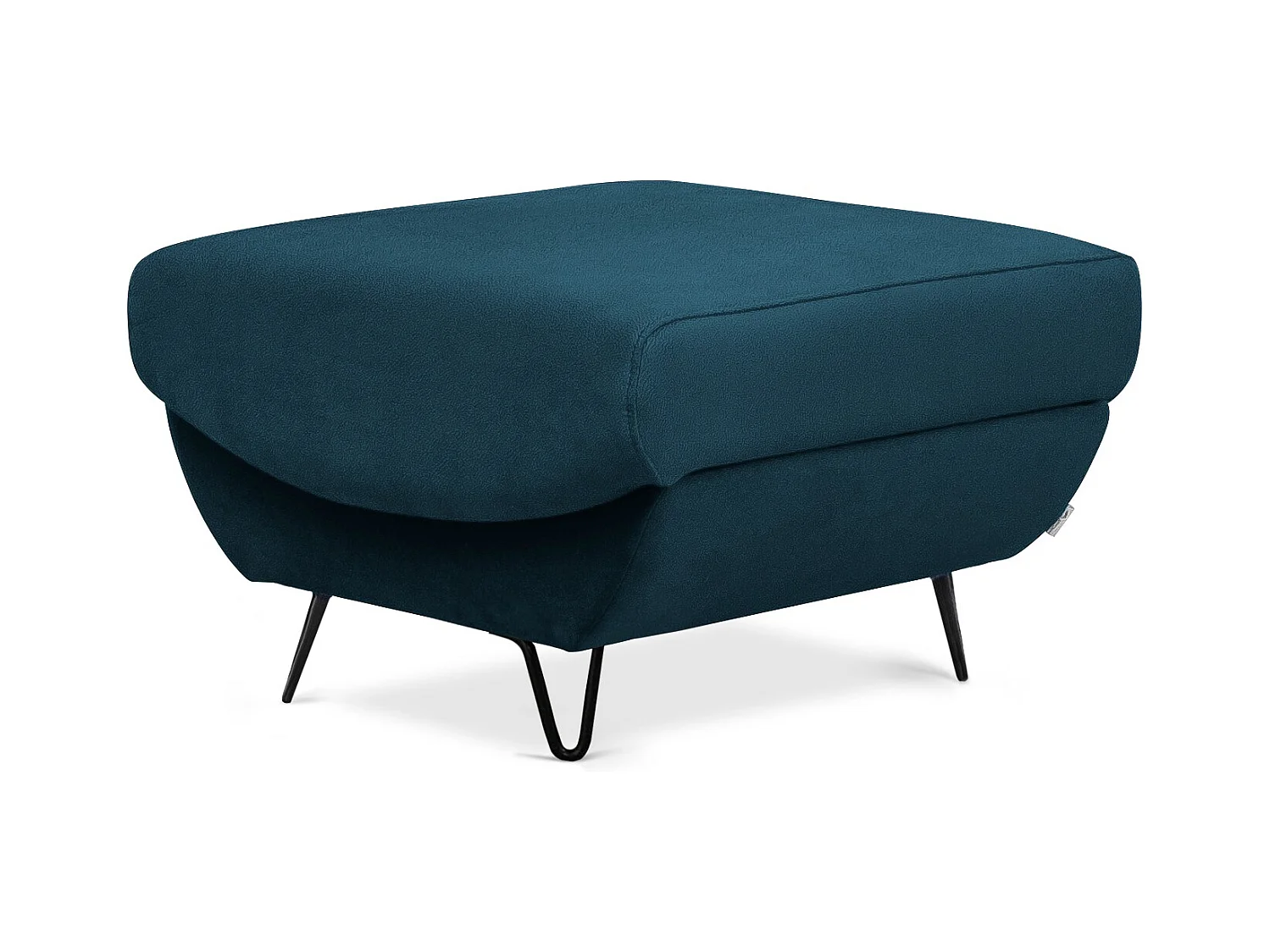 Pouf en velours ZURIK – Confort et praticité-Bleu