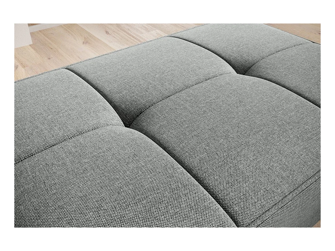 Pouf avec rangement en tissu BOZA-Gris chiné
