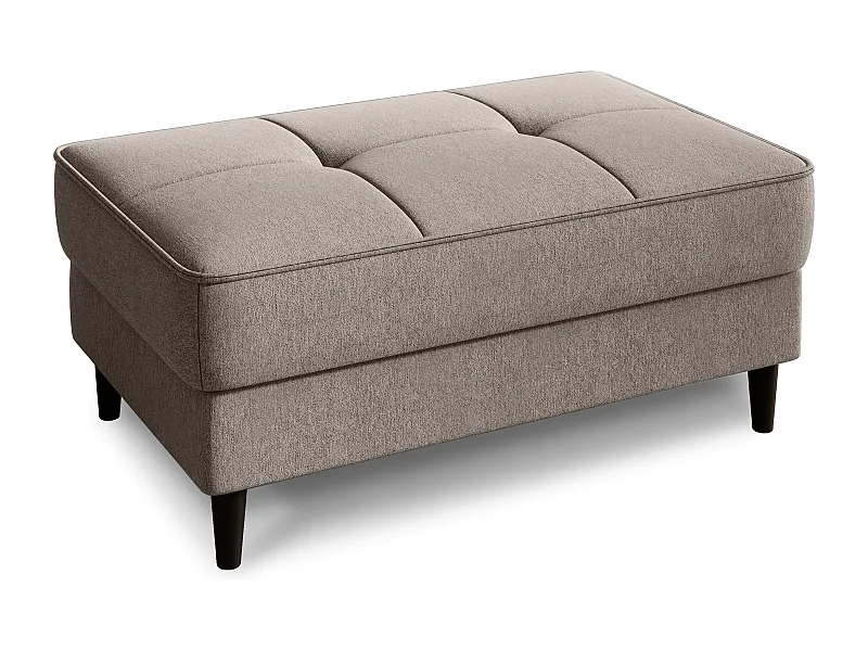 Pouf avec rangement en tissu BOZA-Beige