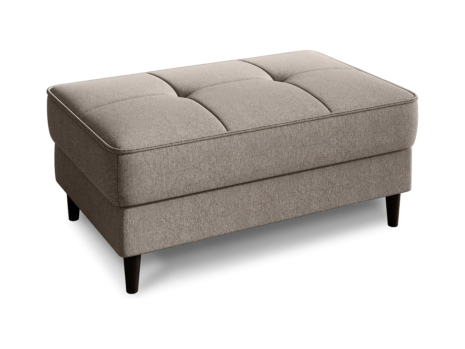 Pouf avec rangement en tissu BOZA-Beige