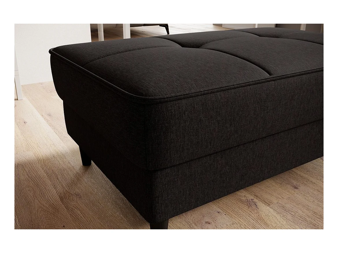 Pouf avec rangement en tissu BOZA-Marron