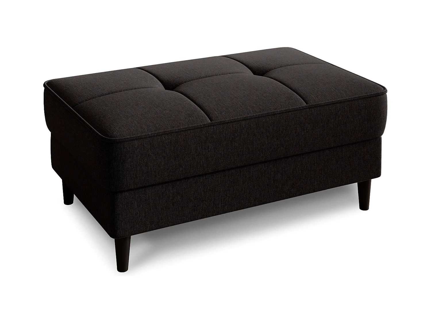 Pouf avec rangement en tissu BOZA-Marron