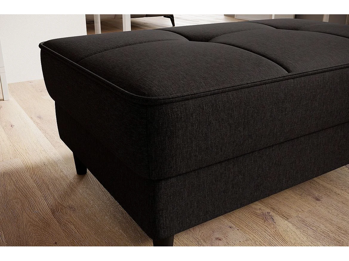 Pouf avec rangement en tissu BOZA-Marron