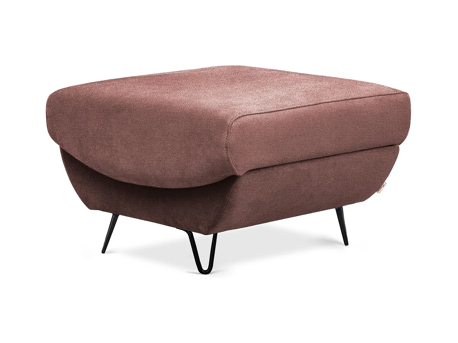 Pouf en tissu ZURIK – Élégance et praticité-Rose poudré