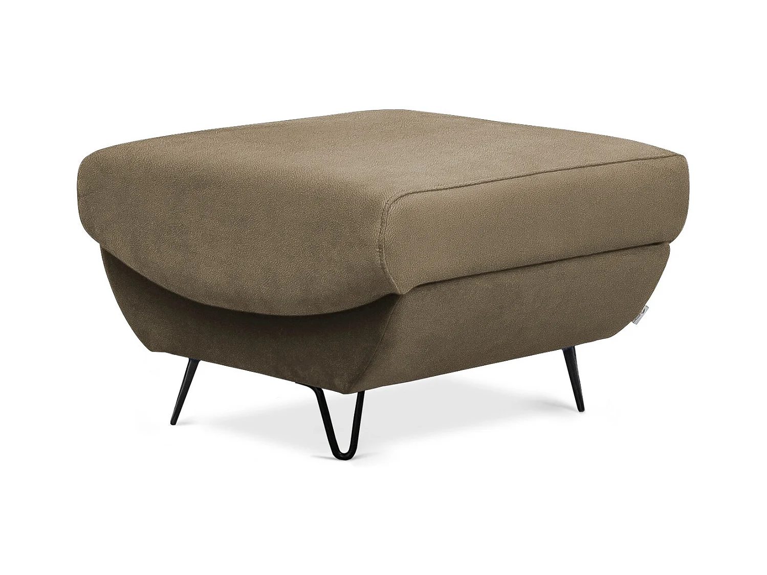 Pouf en velours ZURIK – Confort et praticité-Beige