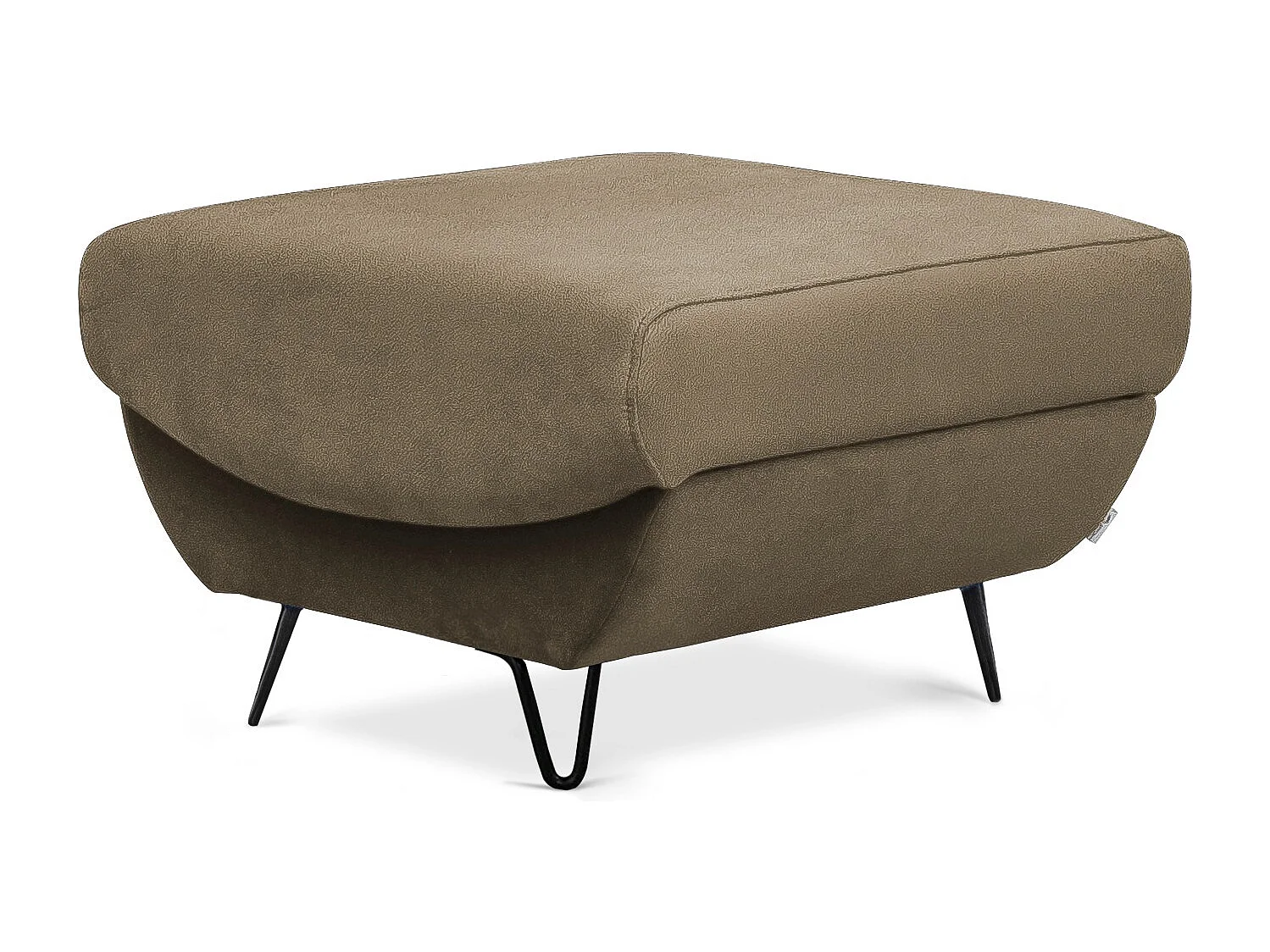 Pouf en velours ZURIK – Confort et praticité-Beige
