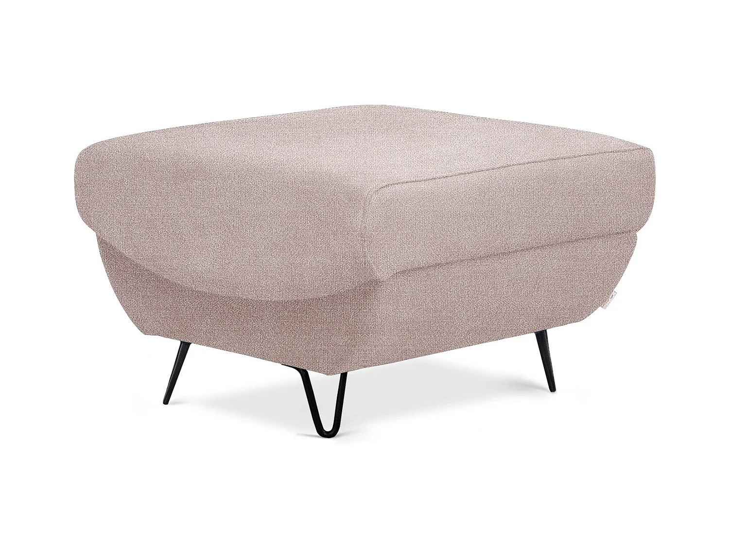 Pouf en tissu ZURIK – Élégance et praticité-Rose clair