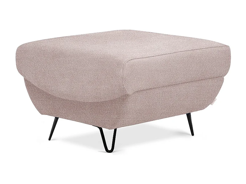 Pouf en tissu ZURIK – Élégance et praticité-Rose clair