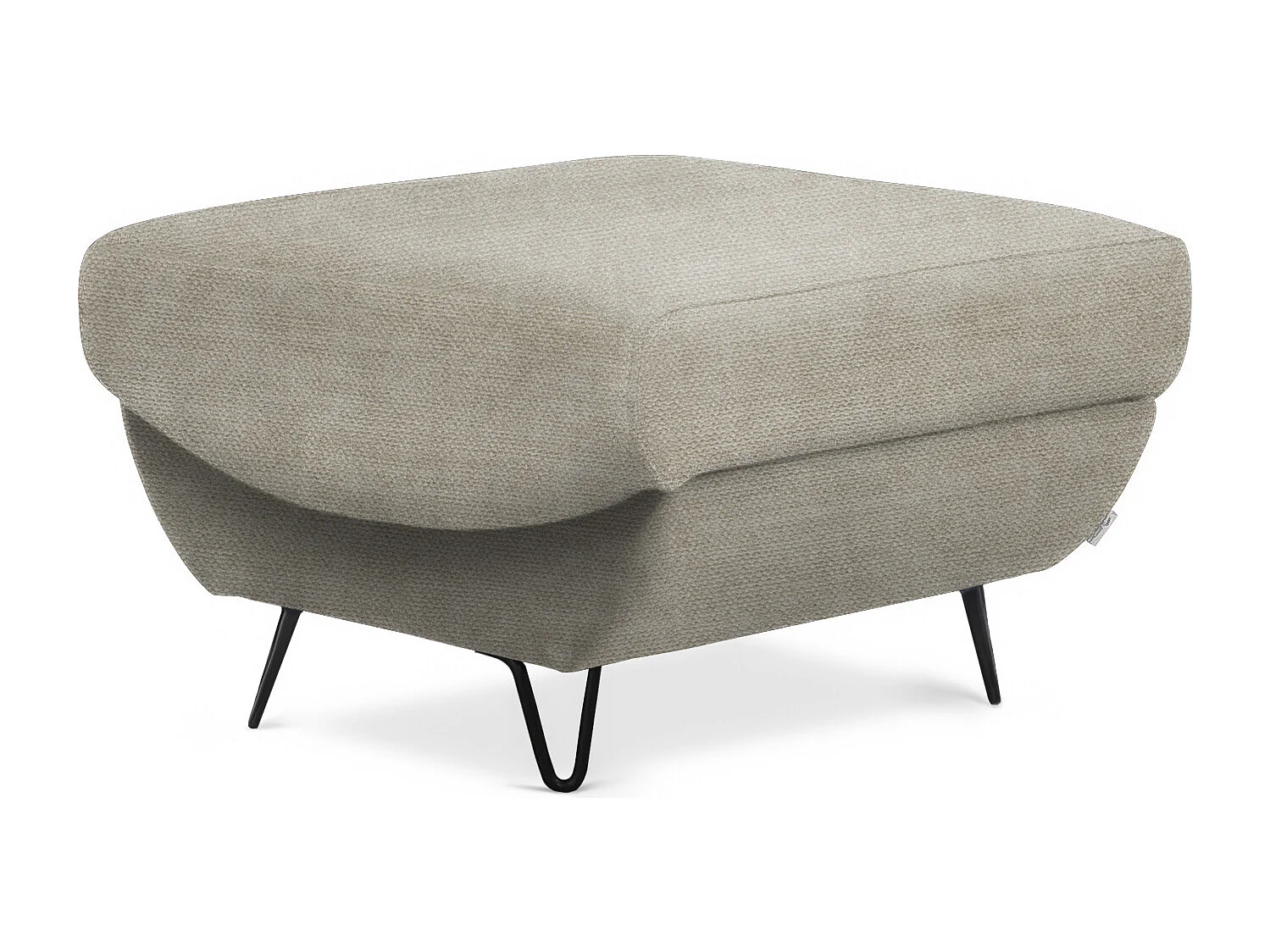 Pouf en velours ZURIK – Confort et praticité-Rose poudré