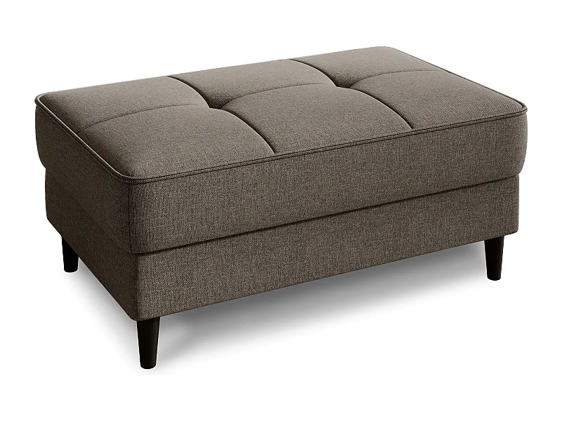 Pouf avec rangement en tissu BOZA-Beige foncé